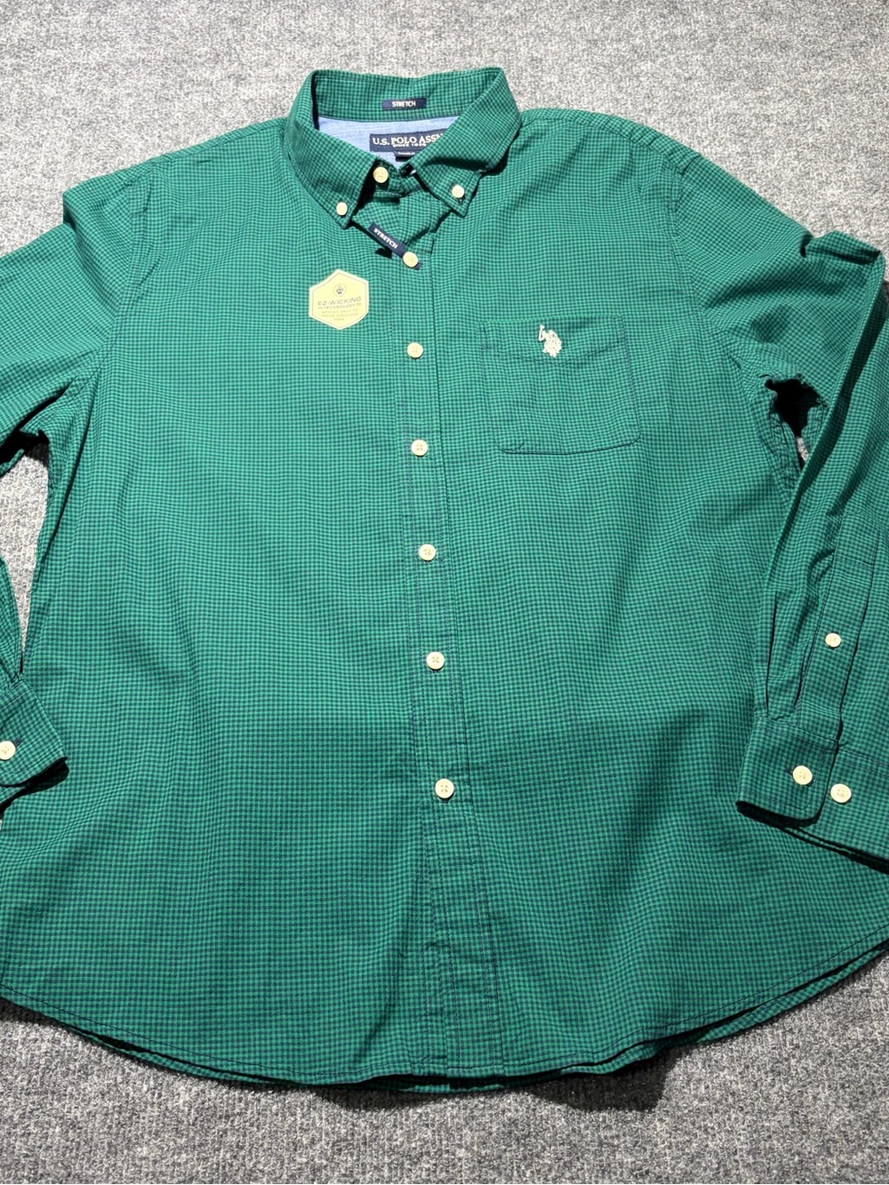 U.S. Polo Assn. Men's Emerald Green Button-Down Shirt